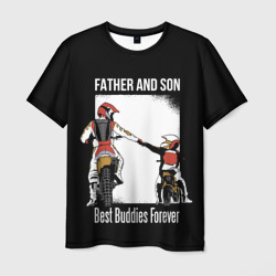 Мужская футболка 3D Папа и сын