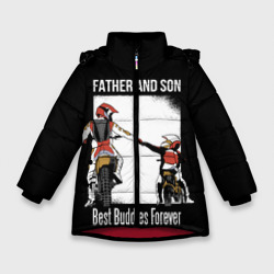 Зимняя куртка для девочек 3D Папа и сын