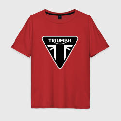 Мужская футболка хлопок Oversize Triumph Мото Лого