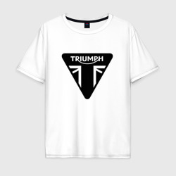 Мужская футболка хлопок Oversize Triumph Мото Лого