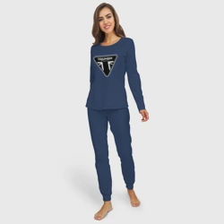 Женская пижама с лонгсливом хлопок Triumph Мото Лого - фото 2