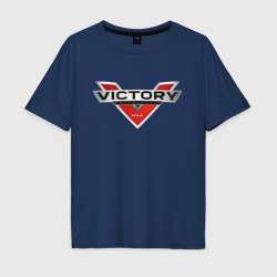 Мужская футболка хлопок Oversize Victory USA Мото Лого