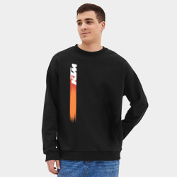 Мужской свитшот oversize без начеса хлопок KTM КТМ - фото 2