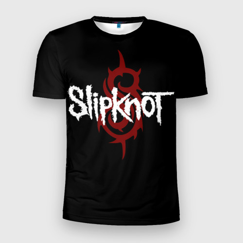 Мужская футболка 3D Slim Slipknot Надпись, цвет 3D печать