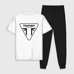 Мужская пижама с белой футболкой хлопок Triumph логотип