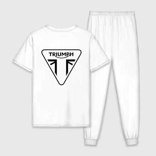 Мужская пижама с белой футболкой хлопок Triumph логотип
