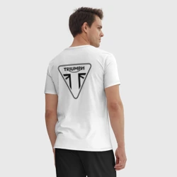 Мужская пижама с белой футболкой хлопок Triumph логотип - фото 2