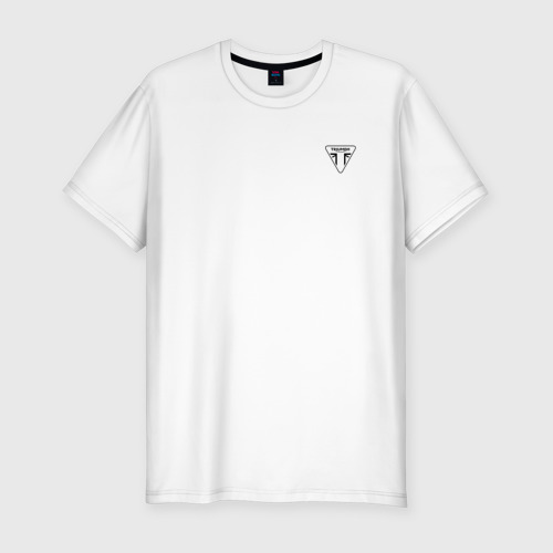 Мужская футболка хлопок Slim Triumph логотип, цвет белый