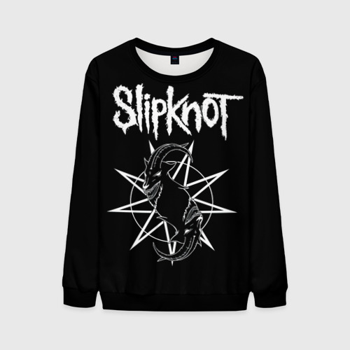 Мужской свитшот 3D Skipknot Козел, цвет черный