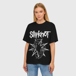 Женская футболка oversize 3D Skipknot Козел - фото 2