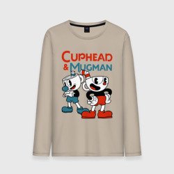 Мужской лонгслив хлопок Cuphead & Mugman