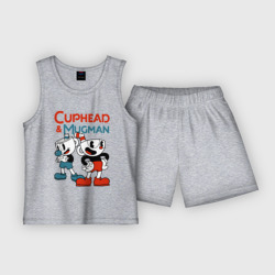 Детская пижама с шортами хлопок Cuphead & Mugman