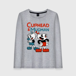 Женский лонгслив хлопок Cuphead & Mugman