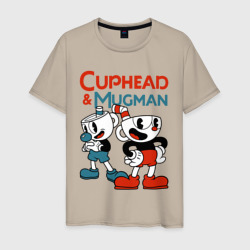 Мужская футболка хлопок Cuphead & Mugman