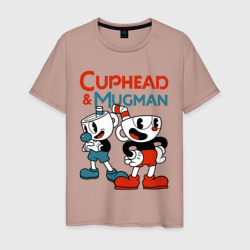 Мужская футболка хлопок Cuphead & Mugman