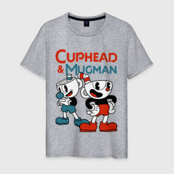 Мужская футболка хлопок Cuphead & Mugman