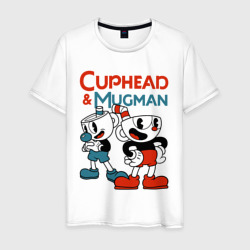 Мужская футболка хлопок Cuphead & Mugman