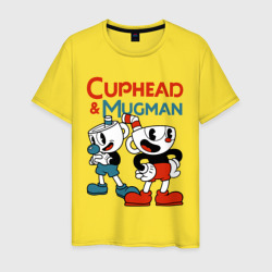 Мужская футболка хлопок Cuphead & Mugman