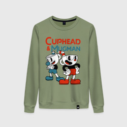 Женский свитшот хлопок Cuphead & Mugman