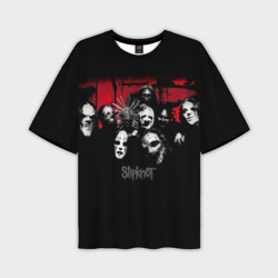 Мужская футболка oversize 3D Slipknot Группа