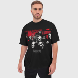 Мужская футболка oversize 3D Slipknot Группа - фото 2