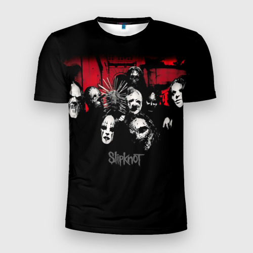 Мужская футболка 3D Slim Slipknot Группа, цвет 3D печать