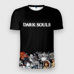 Мужская футболка 3D Slim 8-bit Dark Souls