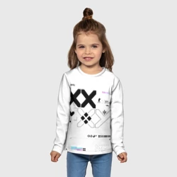 Детский лонгслив 3D Printstream style Поток информации Белизна 1,Перламутр 1 - фото 2