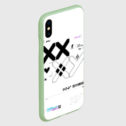 Чехол для iPhone XS Max матовый Printstream style Поток информации Белизна 1,Перламутр 1 - фото 2