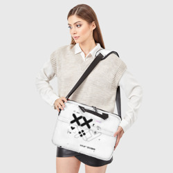 Сумка для ноутбука 3D Printstream style Поток информации Белизна 1,Перламутр 1 - фото 2