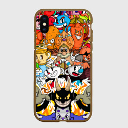 Чехол для iPhone XS Max матовый Cuphead