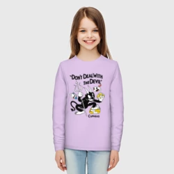 Детский лонгслив хлопок Cuphead, Don't deal with devil - фото 2