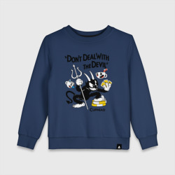 Детский свитшот хлопок Cuphead, Don't deal with devil