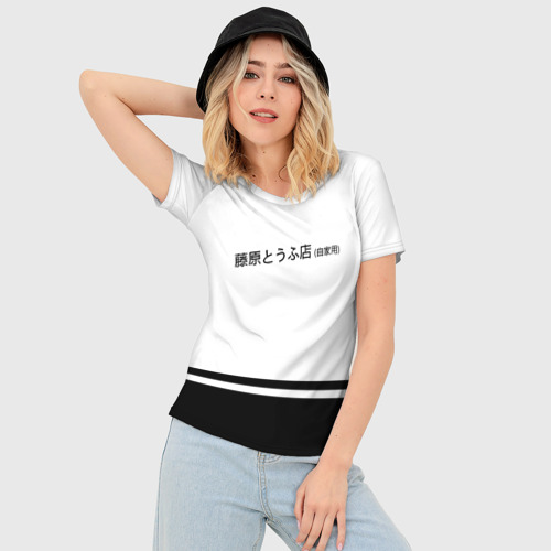 Женская футболка 3D Slim Хачироку AE 86, цвет 3D печать - фото 3