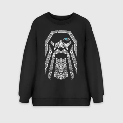 Женский свитшот oversize без начеса хлопок Бог один