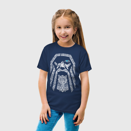Детская футболка хлопок с принтом БОГ ОДИН, вид сбоку #3