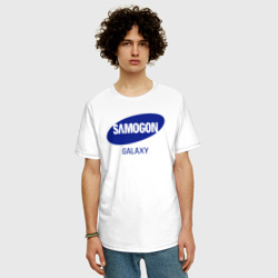 Мужская футболка хлопок Oversize Samogon galaxy - фото 2