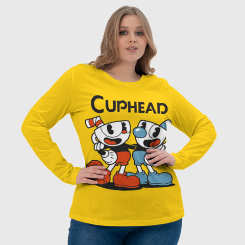 Женский лонгслив 3D Cuphead Шоу Чашека, цвет 3D печать - фото 6