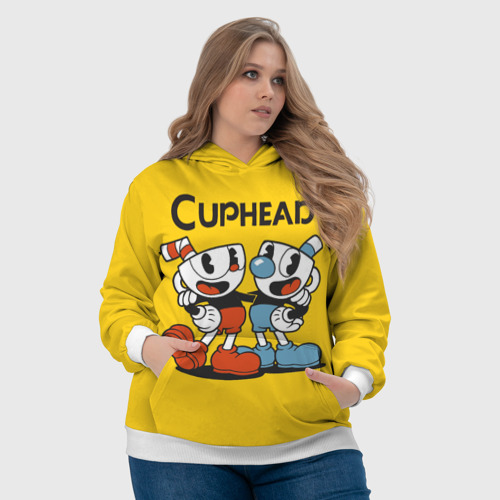 Женская толстовка 3D Cuphead Шоу Чашека, цвет 3D печать - фото 6