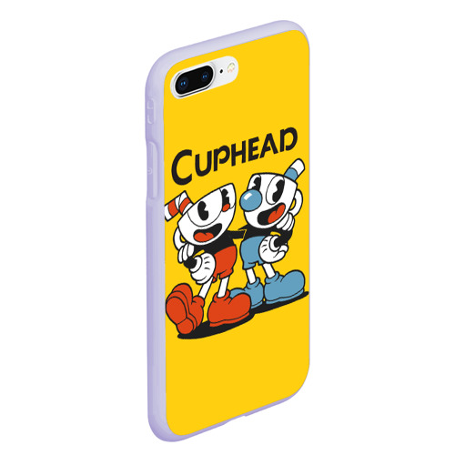 Чехол для iPhone 7Plus/8 Plus матовый Cuphead Шоу Чашека, цвет светло-сиреневый - фото 3