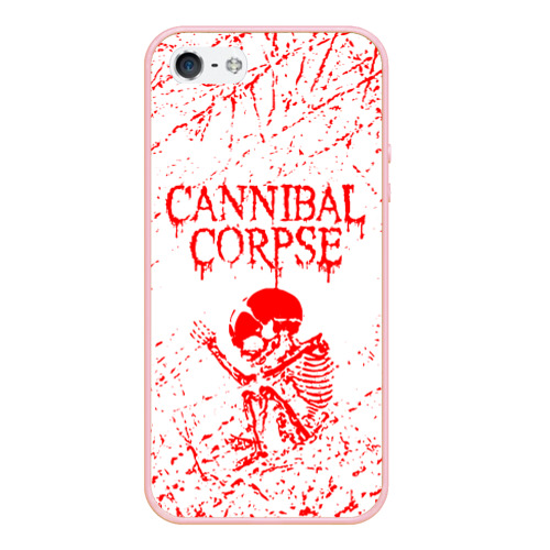 Чехол для iPhone 5/5S матовый Cannibal Corpse, цвет светло-розовый