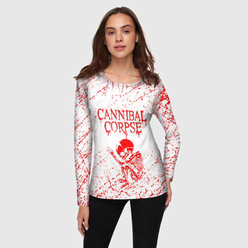 Женский лонгслив 3D Cannibal Corpse, цвет 3D печать - фото 3