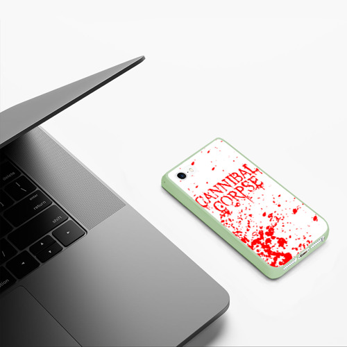 Чехол для iPhone 5/5S матовый Cannibal Corpse, цвет салатовый - фото 5