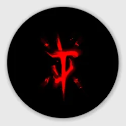 Круглый коврик для мышки Doom eternal Дум