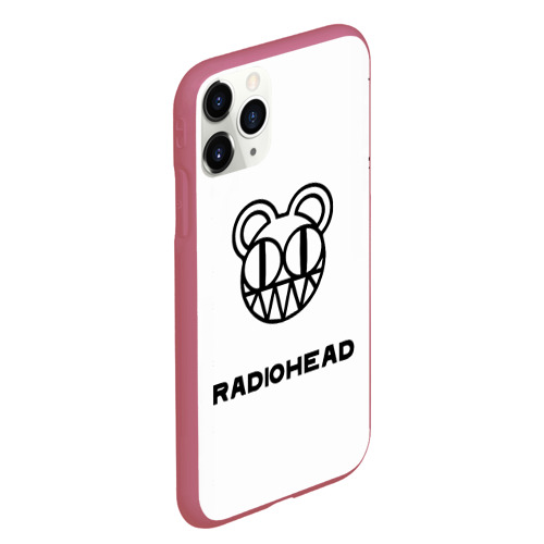 Чехол для iPhone 11 Pro Max матовый Radiohead, цвет малиновый - фото 3