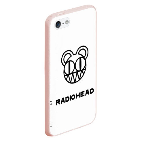 Чехол для iPhone 5/5S матовый Radiohead, цвет светло-розовый - фото 3