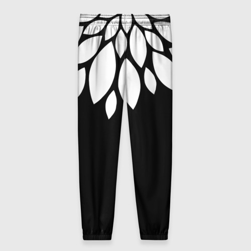 Женские брюки 3D с принтом Лепестки, вид сзади #1
