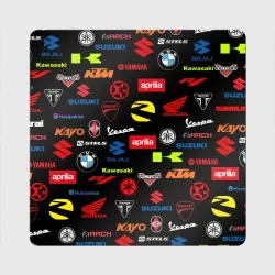 Магнит виниловый Квадрат Motorcycle pattern Мото паттерн