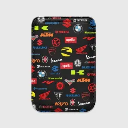 Картхолдер Magsafe магнитный Motorcycle pattern Мото паттерн