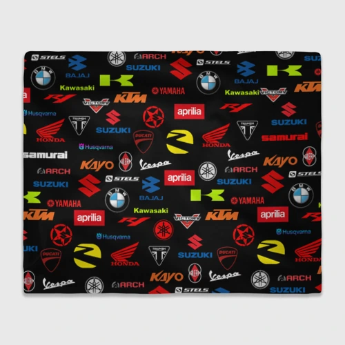 Плед 3D Motorcycle pattern Мото паттерн